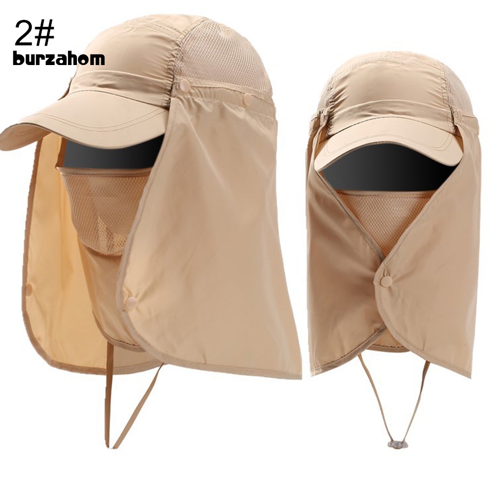 Mũ Lưỡi Trai Có Tấm Che Mặt Và Cổ Chống Nước Chống Tia UV Thoáng Khí Dành Cho Nam Nữ