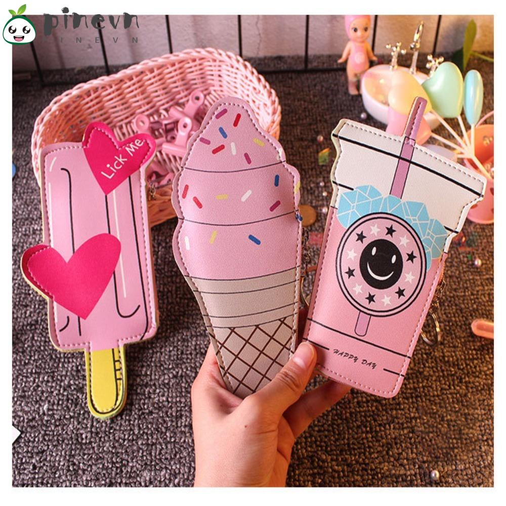 PINEVN Ví Cầm Tay Đựng Chìa Khóa Họa Tiết Hoạt Hình