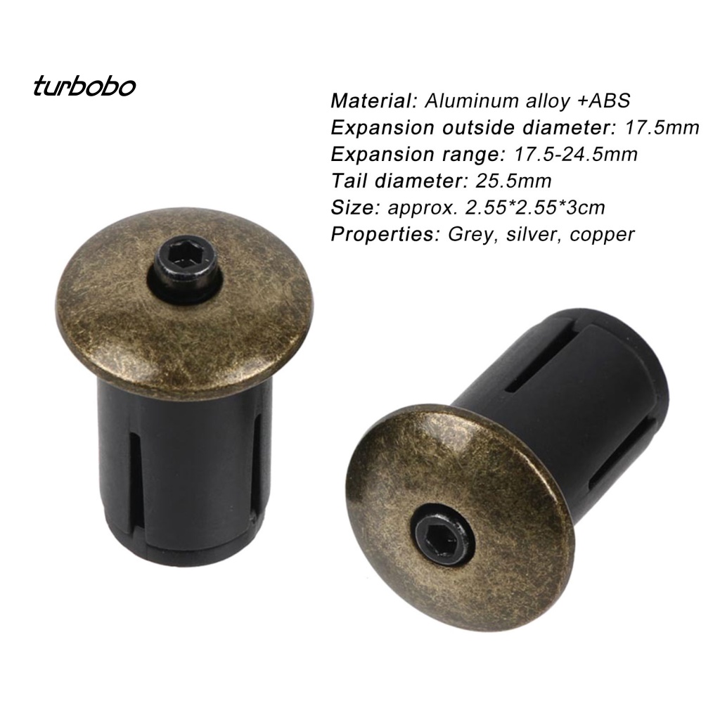 Set 2 Nút Gắn Tay Lái Xe Đạp Leo Núi Bằng Hợp Kim Nhôm Mạ Điện Thông Dụng