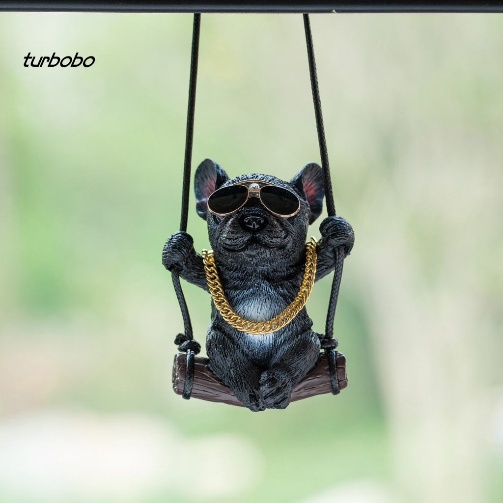 Phụ Kiện Treo Trang Trí Gương Chiếu Hậu Xe Hơi Hình Chó Bull / Pug Mini Bằng Nhựa Resin Dễ Thương