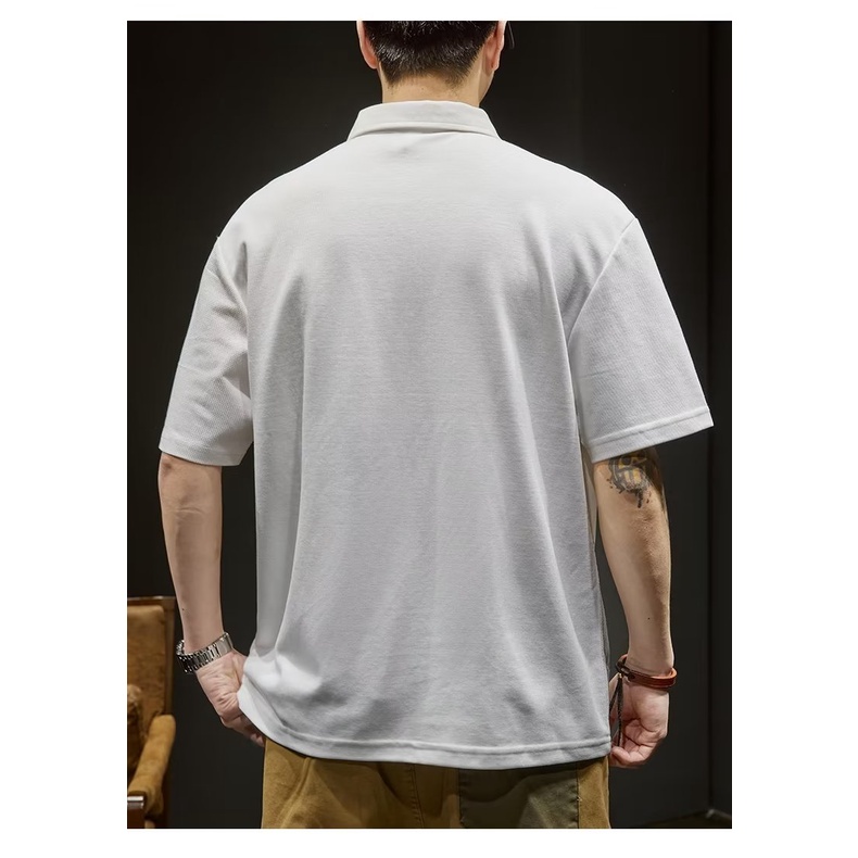 Áo polo Tay Ngắn Dáng Rộng Plus Size M-8XL Phong Cách Mỹ Cao Cấp Cho Nam