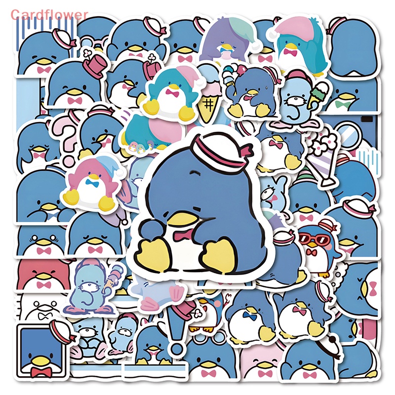 Bộ 64 Miếng Dán Chống Nước Họa Tiết Chim Cánh Cụt Dễ Thương Trang Trí Laptop / Điện Thoại / Vali / Xe Đạp Mới