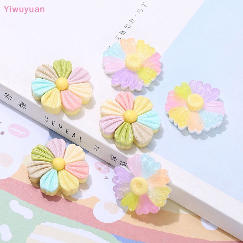 Bộ 2 Miếng Dán Trang Trí Điện Thoại Hình Bông Hoa Màu Dạ Quang DIY Mới