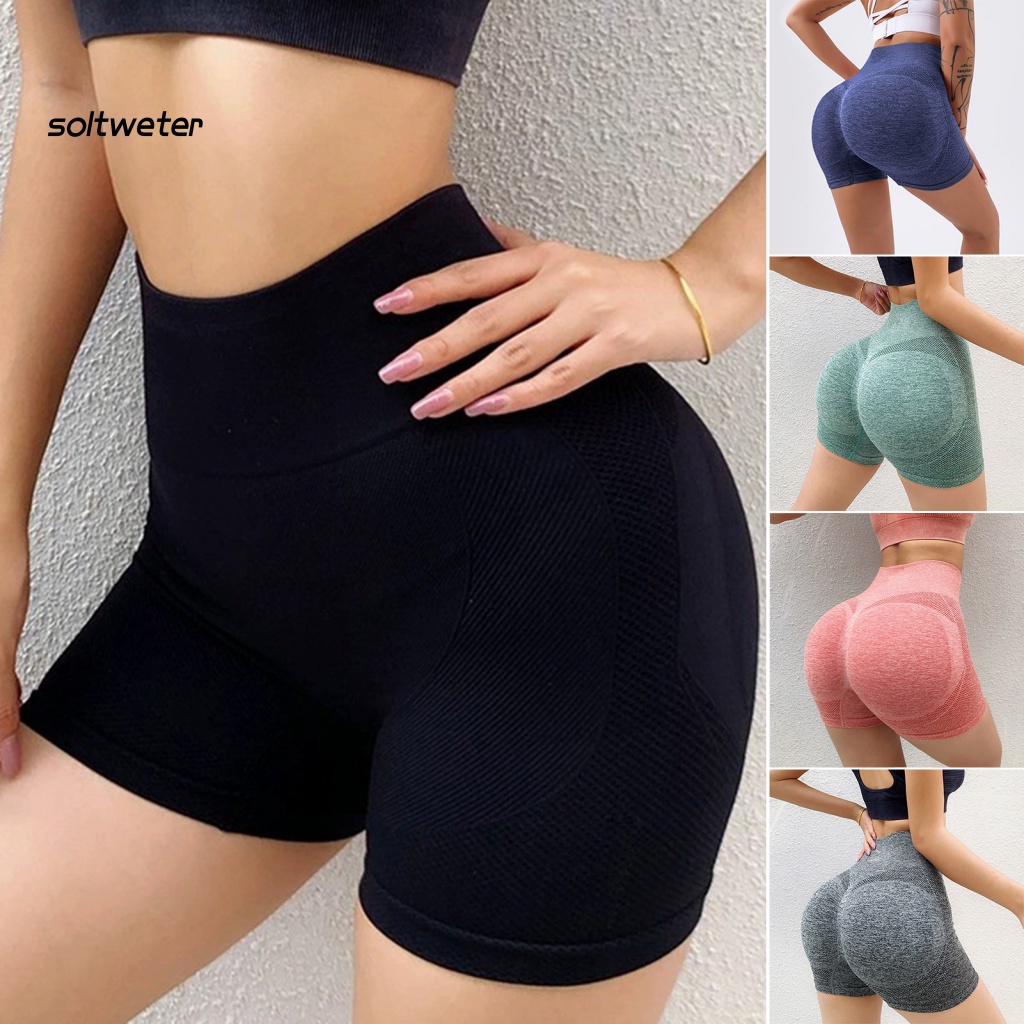 Quần Short Thể Thao Lưng Thun Nâng Mông Chất Liệu Thấm Hút Khô Thoáng Nhanh Chóng Thời Trang Mùa