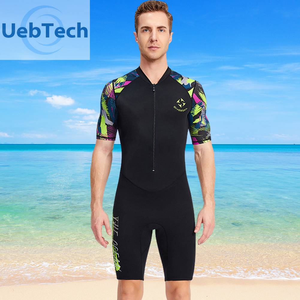 Bộ Đồ Lặn Toàn Thân Chống Tia UV Cao Su Tổng Hợp Có Khóa Kéo Trước Dày 1.5MM