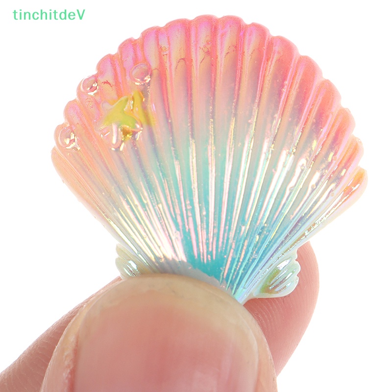 Bộ 10 Vỏ Sò Nhựa Màu Gradient Dùng Trang Trí DIY