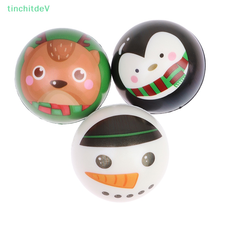 Quả Bóng Xốp PU Giải Tỏa Căng Thẳng Phong Cách Giáng Sinh 63mm