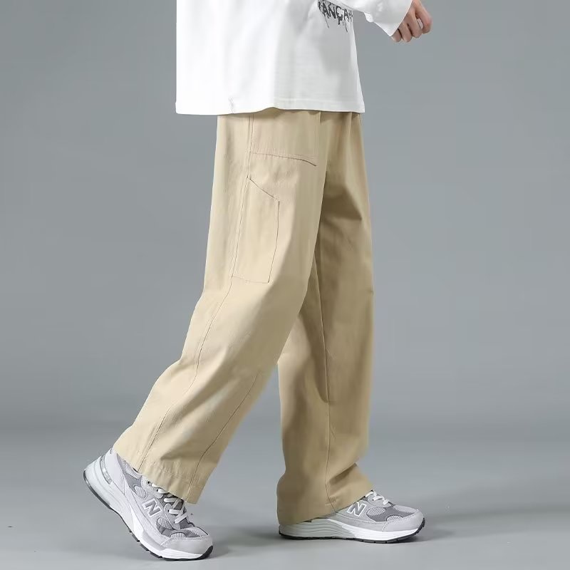 Quần Dài Ống Rộng Plus Size Phong Cách Nhật Bản Thời Trang Xuân Hè Cho Nam