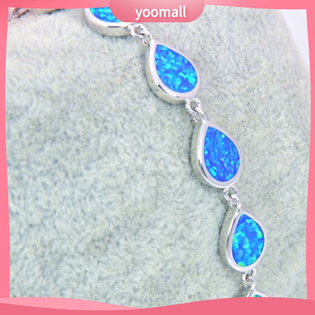 Vòng Tay Đá Opal Hình Giọt Nước Thời Trang Cho Nam Và Nữ