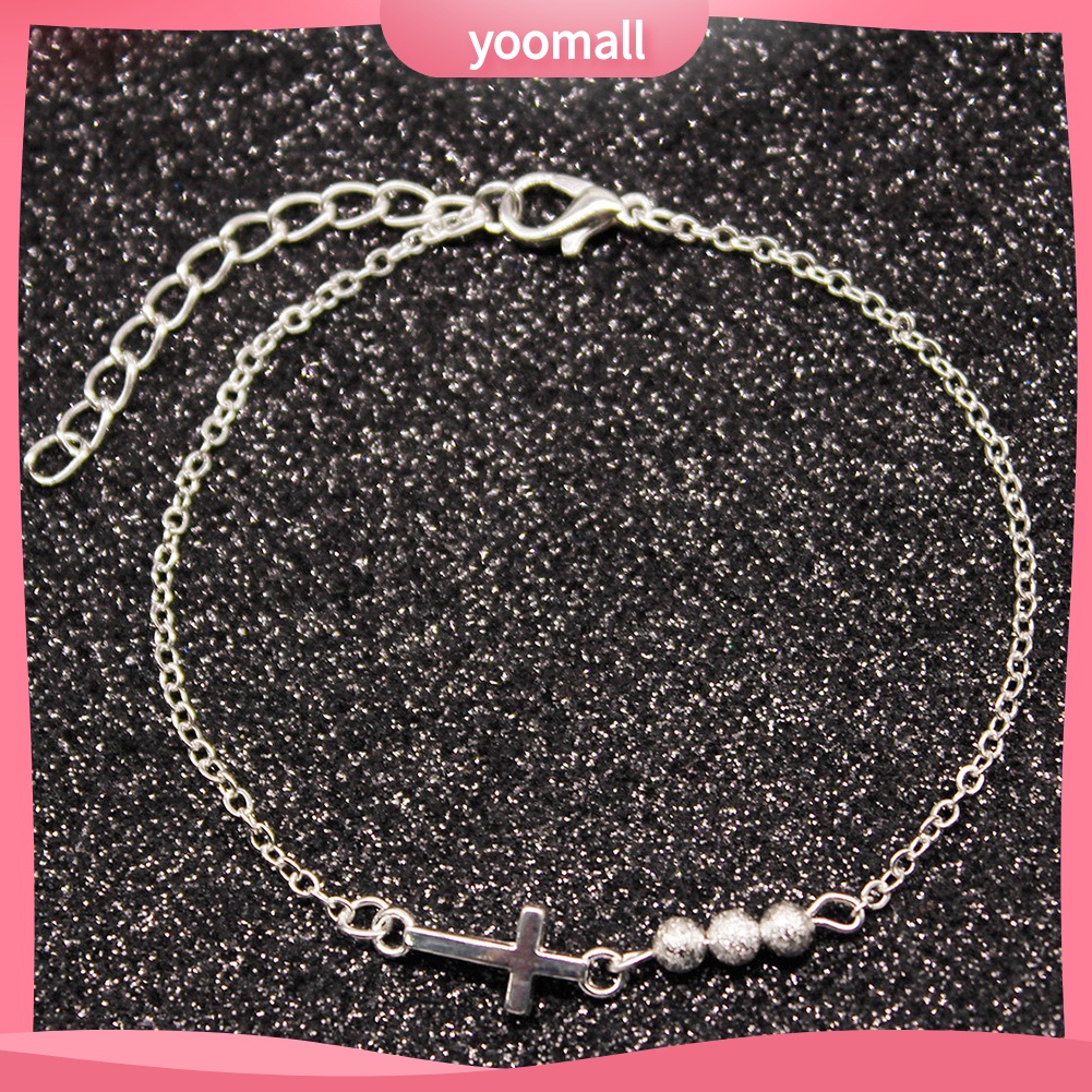 Vòng Tay Chuỗi Hạt Mặt Thánh Giá Thời Trang Cho Nữ