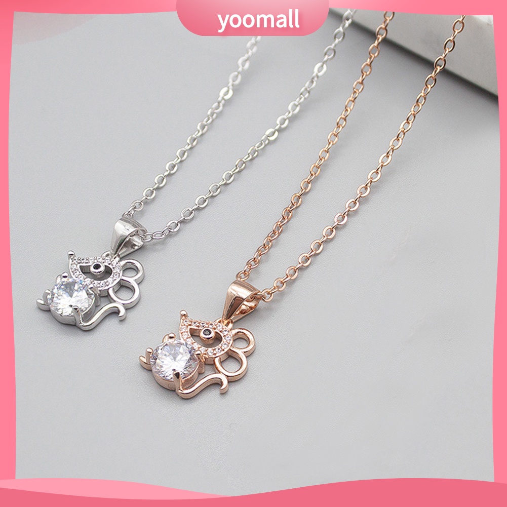 Vòng cổ Mặt Hình Chú Chuột Đính Đá Zircon Thời Trang Cho Nữ