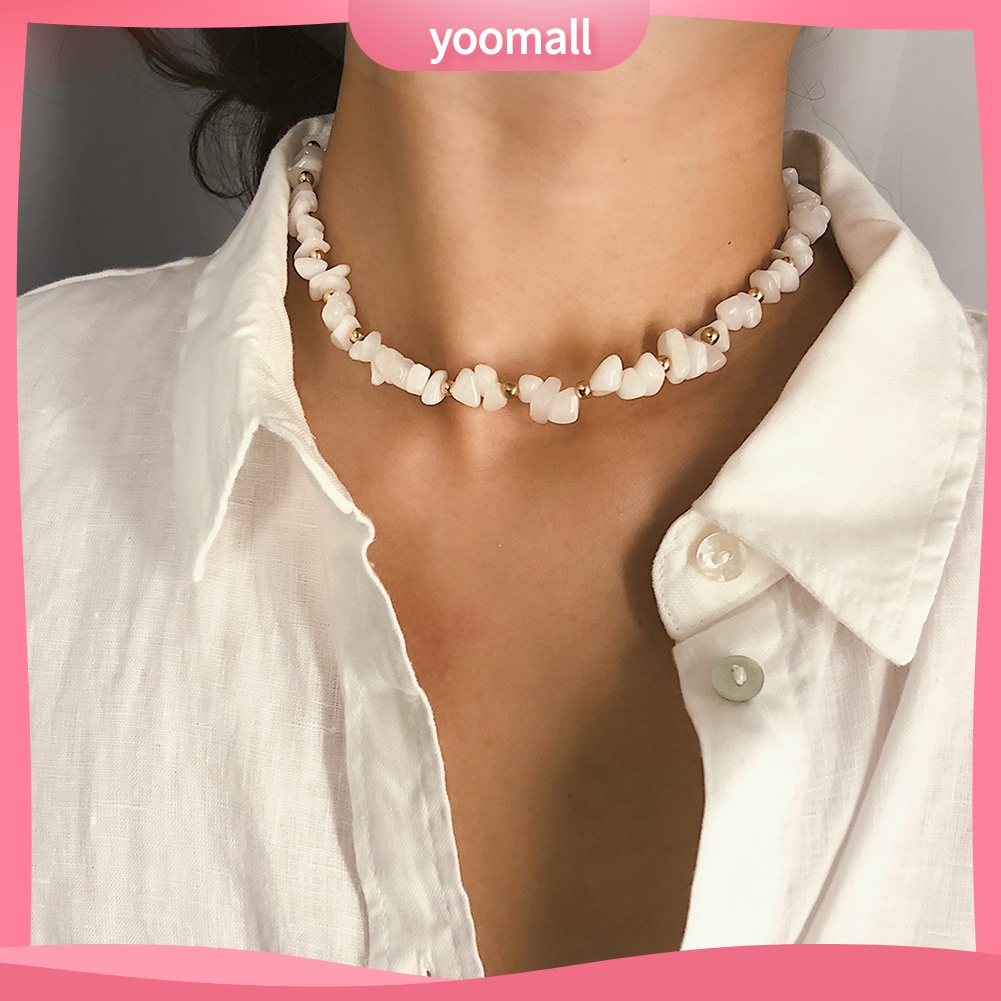 Vòng Cổ Choker Đính Đá Phong Cách Bohemian Thời Trang Đi Biển Mùa Hè Dành Cho Nữ
