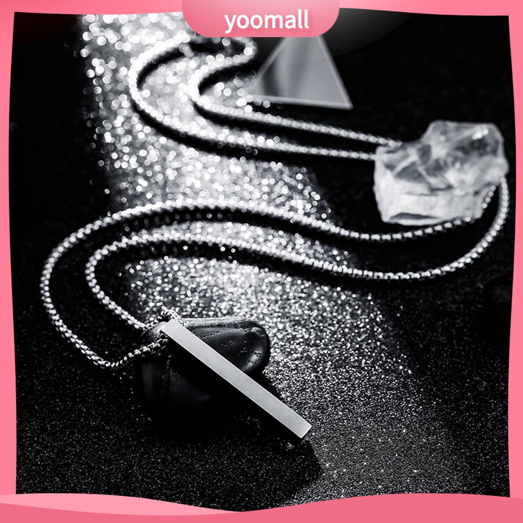 Vòng cổ Bằng Thép Không Gỉ Siêu Nhẹ Màu Sắc Đơn Giản Thời Trang Cho Nam