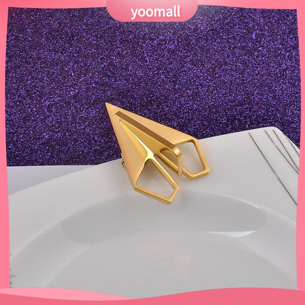 Ghim Cài Áo Bằng Thép Không Gỉ Mạ Điện Hình Máy Bay Nhỏ Đơn Giản Sang Trọng Cổ Điển Dành Cho Nam Nữ