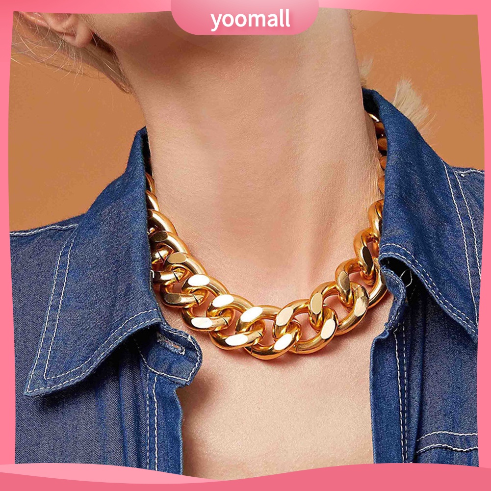 Vòng cổ Dạng Chuỗi Ngắn Dày Phong Cách Hip Hop Thời Trang Dự Tiệc Cho Nam Và Nữ