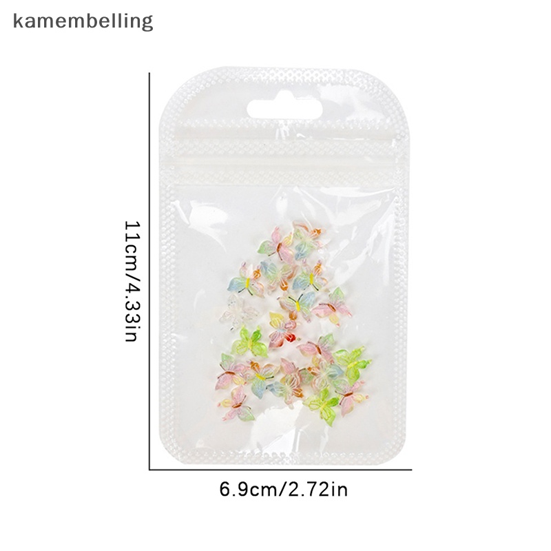 Set 20 Phụ Kiện Đính Trang Trí Móng Tay Hình Bướm 3D DIY