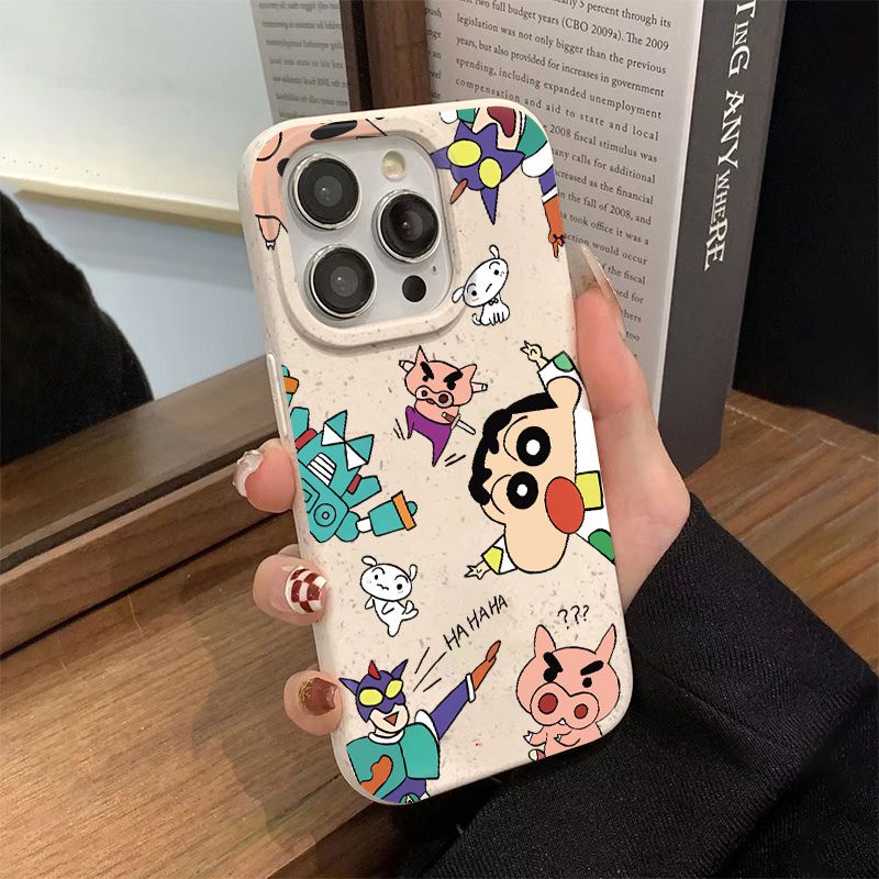 Ốp Điện Thoại Mềm Chống Sốc In Hình Shin-Chan Đơn Giản Cho Iphone 11 max 13 8p 14Pro 127