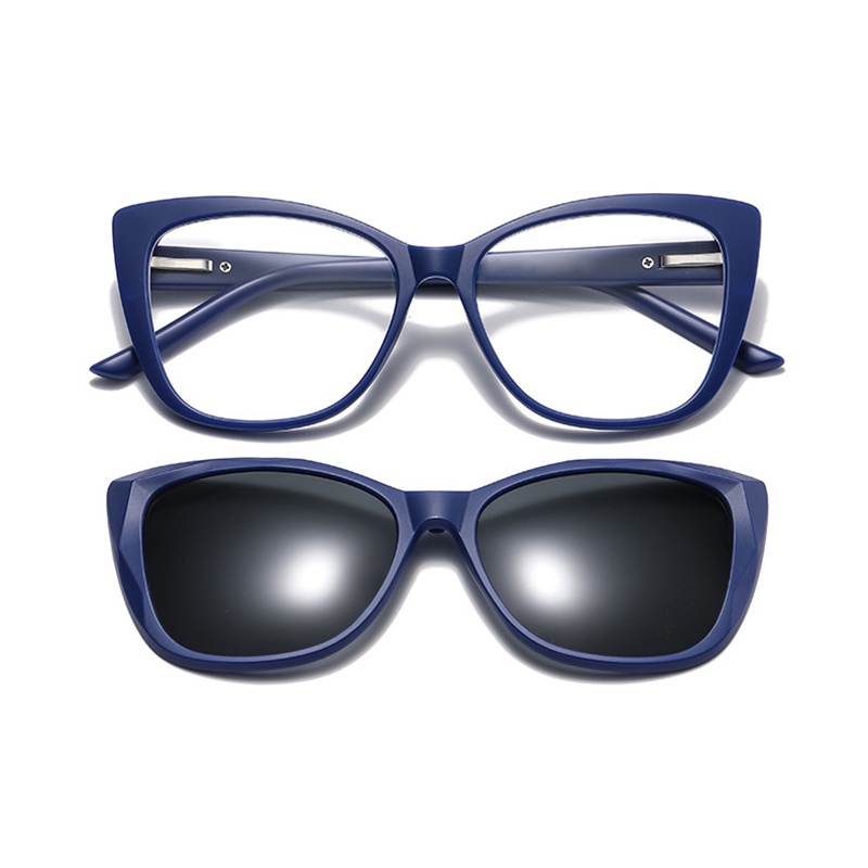 VIENDO Kính Mát Mắt Mèo Dạng Kẹp Từ Tính 2 Trong 1 Chống Tia UV400 Thích hợp cho đi xe đạp/ngoài trời/thể thao/lái (có thể cắt cận thị ống kính)