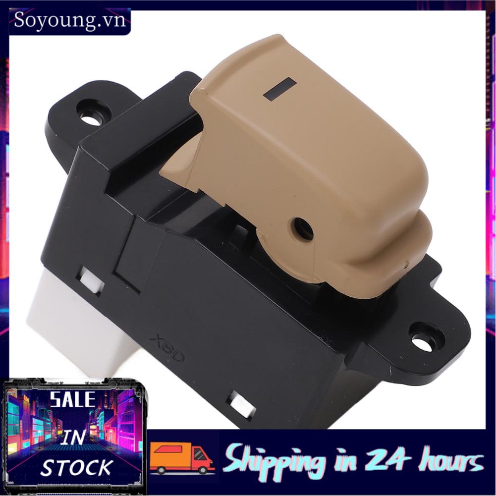 Soyoung Door Power Window Switch Rear Easy Install Fashionable Appearance Beige for Vehicle