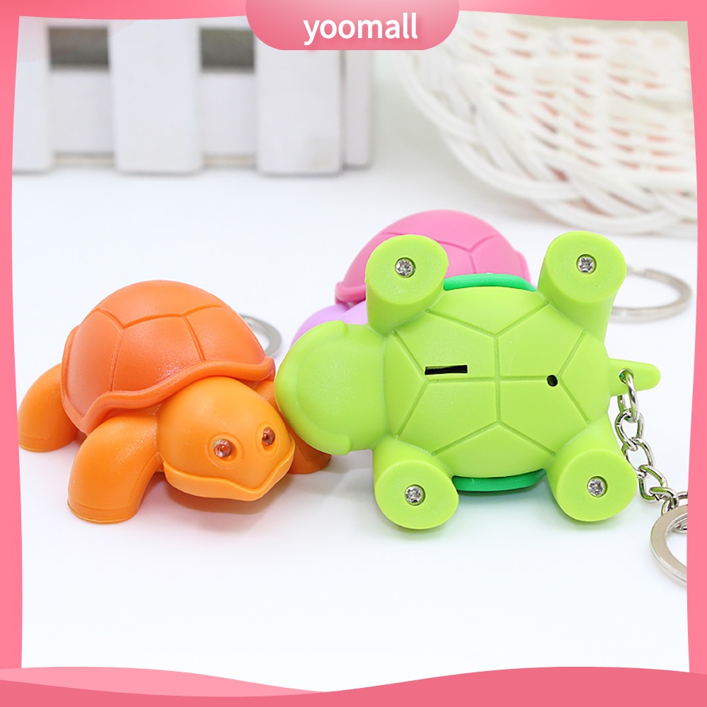 Móc Khóa Hình Rùa Có Đèn LED Và Giá Đỡ Treo Túi Xách Sáng Tạo