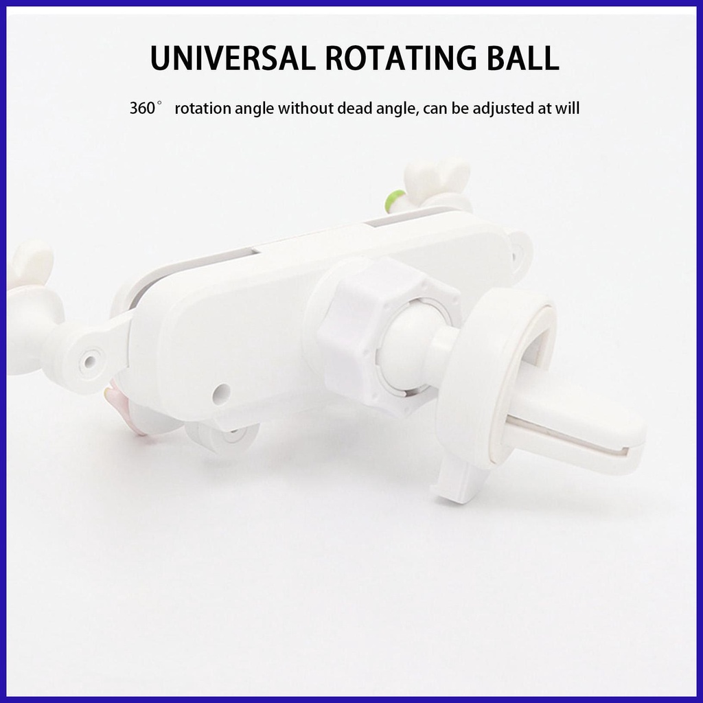 Giá Đỡ Điện Thoại Họa Tiết Hoạt Hình Có Thể Xoay 360 Độ Cho Xe Hơi