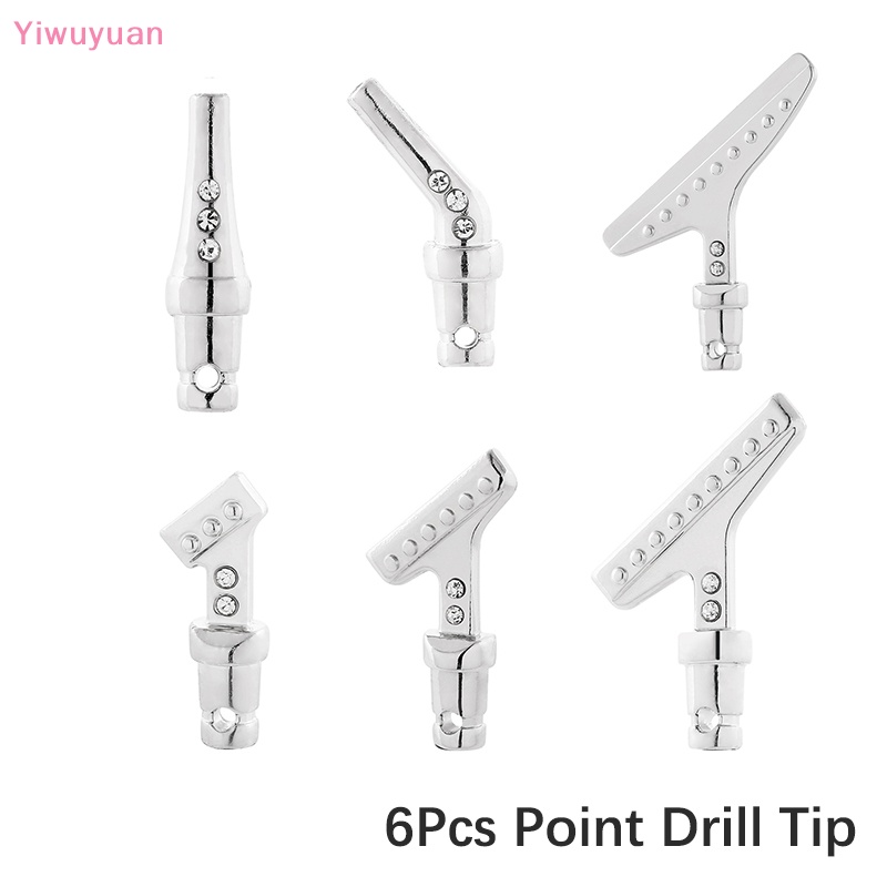 < Yiwuyuan > Phụ Kiện Bút Paing Kim Cương 45° Set 6 Bút Trang Trí Móng Tay Nghệ Thuật Bằng Thép Không Gỉ Tiện Dụng Mới