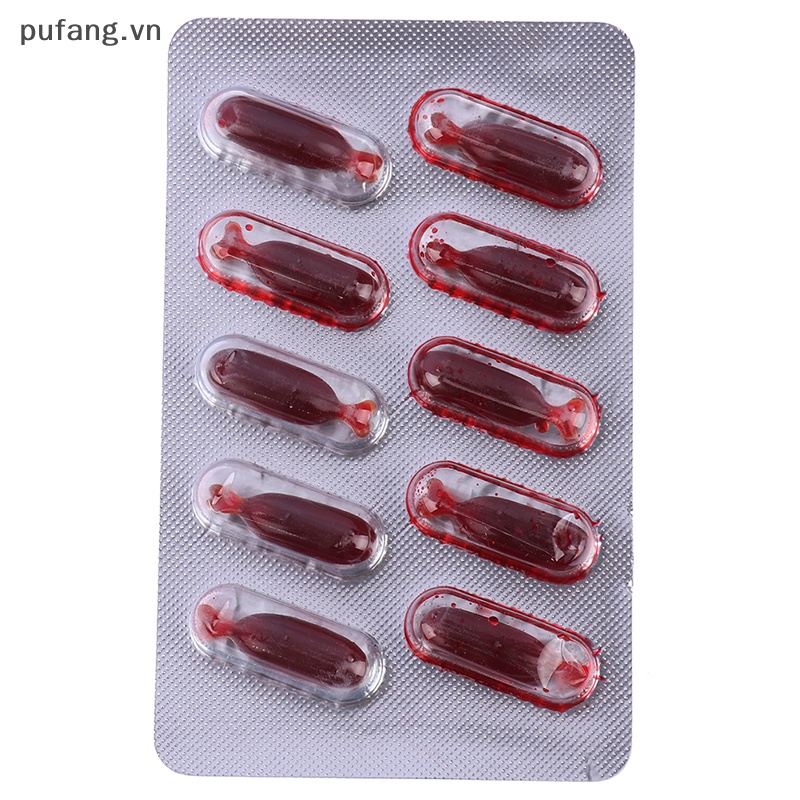 Bộ 10 Viên Thuốc Máu Giả Hóa Trang Halloween