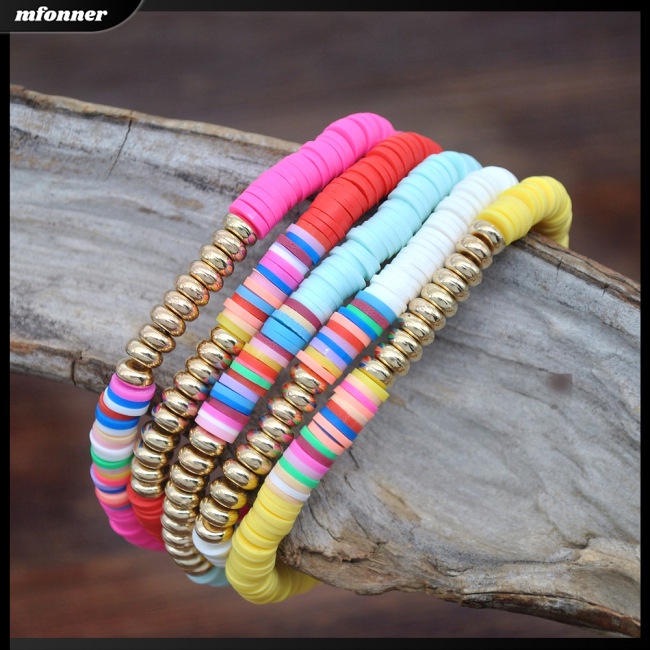 Set 5 Vòng Đeo Tay Chuỗi Hạt Phong Cách Boho Thời Trang Cho Nữ