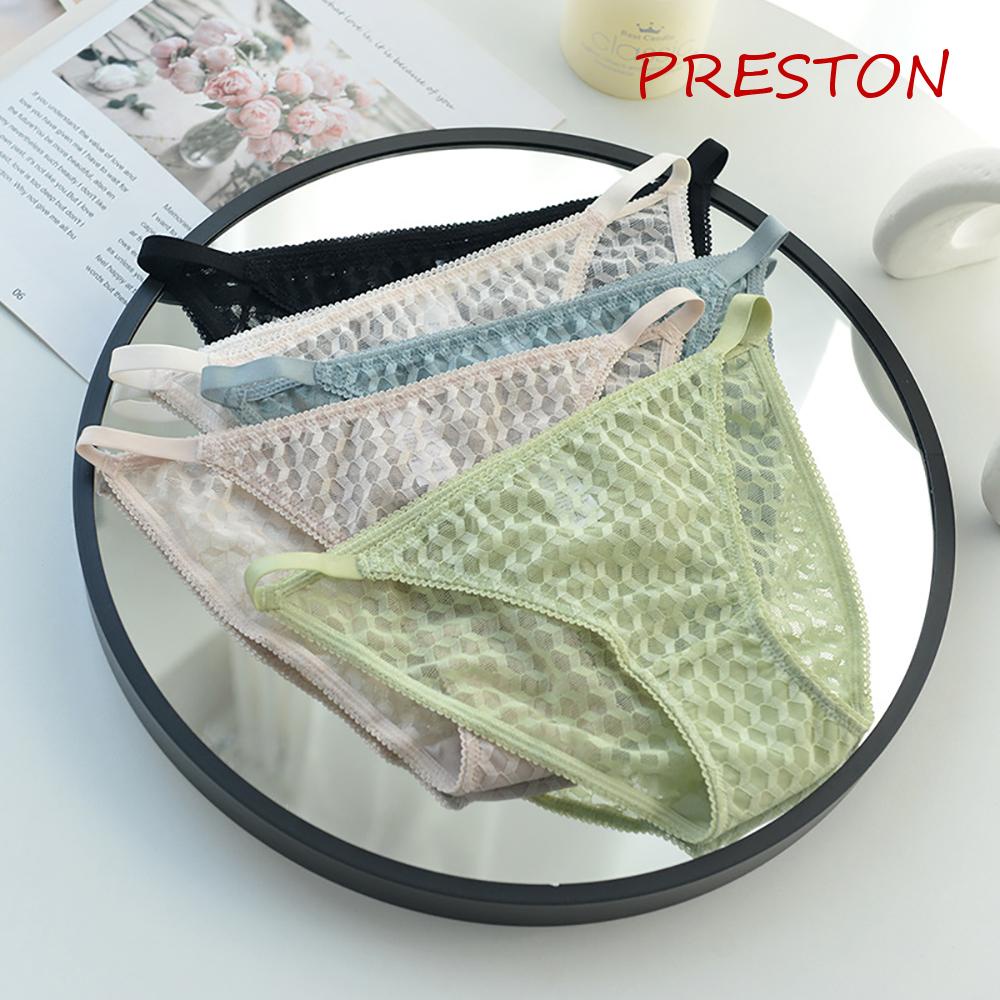 Quần Lót Mềm Mại Lưng Thấp Họa Tiết Sọc Caro Quyến Rũ Cho Nữ