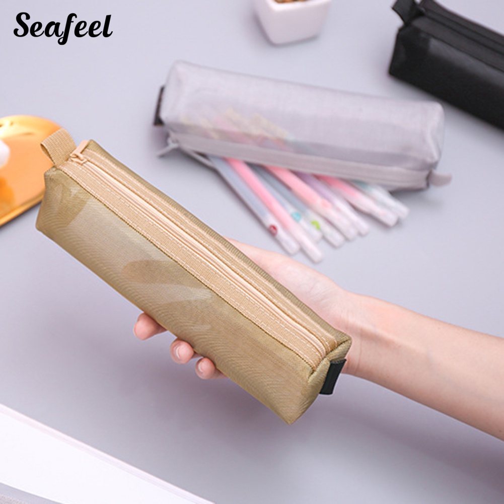 Túi Đựng Bút Màu Trơn Dễ Thương