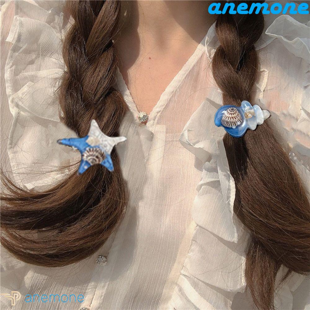Anemone Kẹp Tóc Hình Vỏ Sò Sao Biển Cá Heo Xanh Dương Sáng Tạo Cho Bữa Tiệc