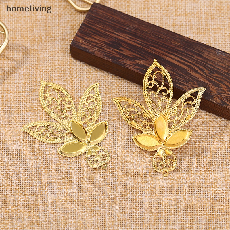 Bộ Lọc Sắt Hình Hoa Lá Màu Vàng Dùng Trang Trí Sổ Tay DIY