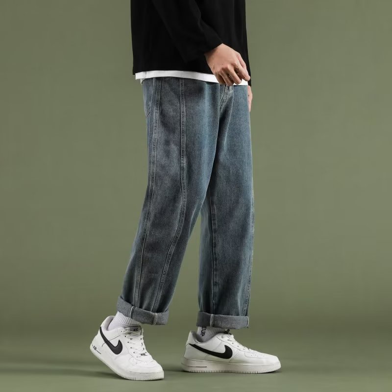 Quần Jean Ống Rộng Phong Cách Hàn Quốc Thời Trang Xuân Hè Mới 2023 Dành Cho Nam