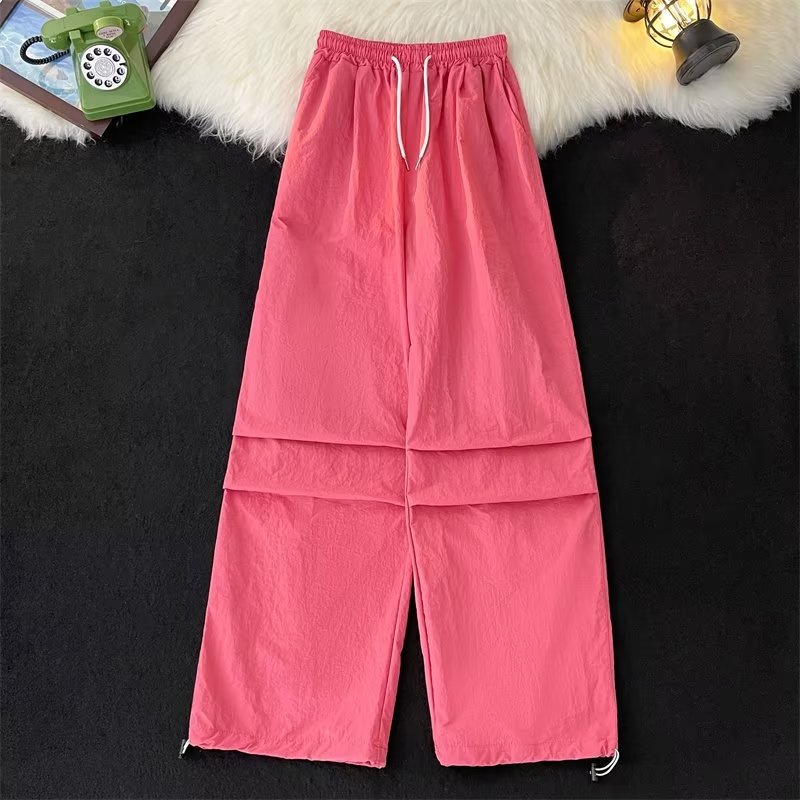 Quần Thể Thao Leo Núi Bằng Lụa Lạnh Mỏng Nhanh Khô Phong Cách Mỹ Dopamine Mới Cho Nam Và Nữ