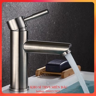 Vòi rửa mặt tròn lavabo nóng lạnh inox 304