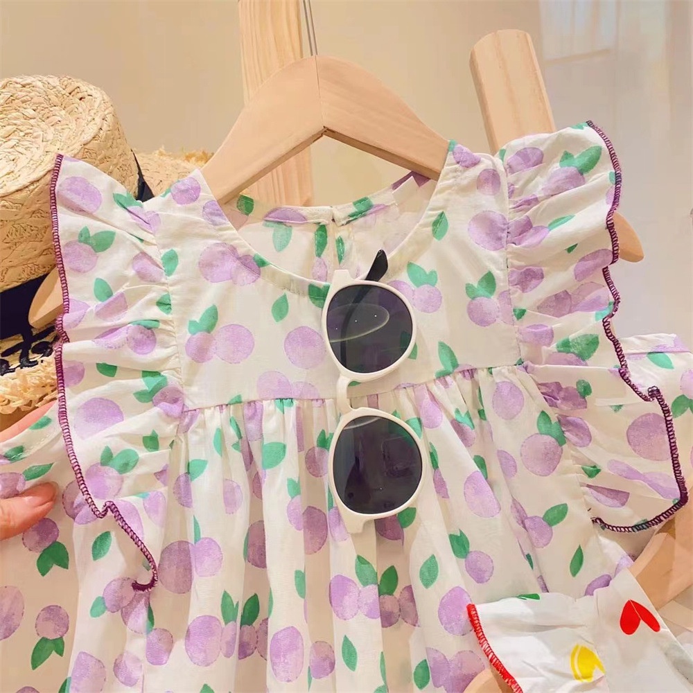 Đầm Công Chúa Mùa Hè Diềm Xếp Nếp Lãng Mạn Mùa Hè Cho Bé Gái Mới