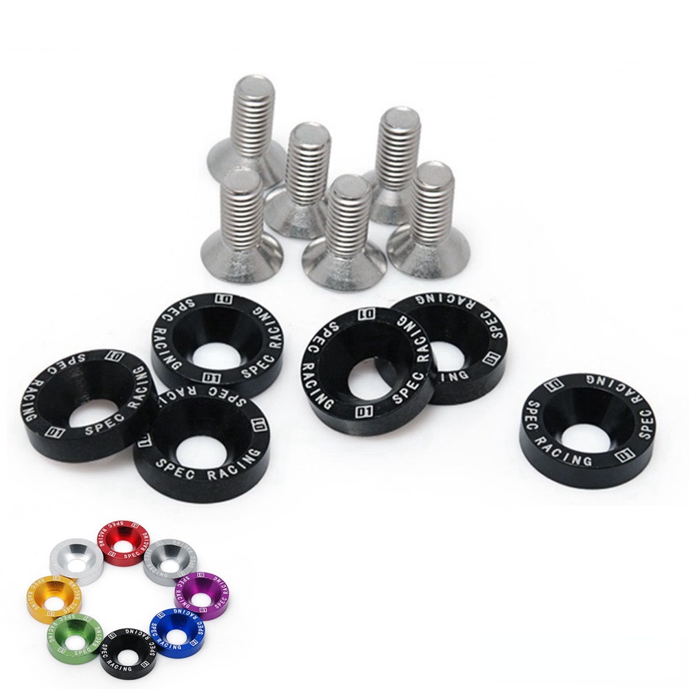 D1 Spec 6 Cái / bộ M8 Hex Chốt Fender Máy Giặt Ốp Lưng Động Cơ lõm Vít Jdm