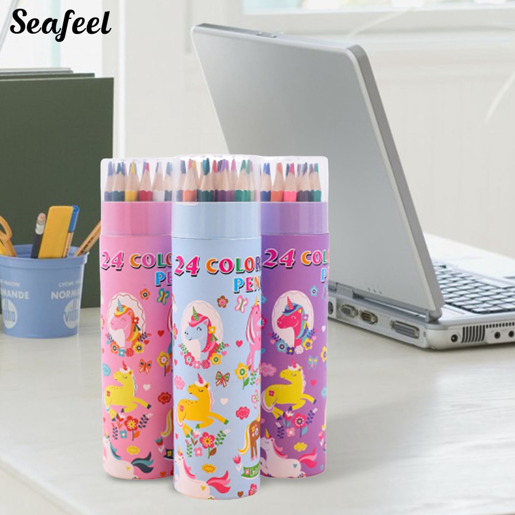 Set 12 / 18 / 24 / 36 / 48 Bút Chì Màu Mềm Mại Cho Trẻ Mẫu Giáo