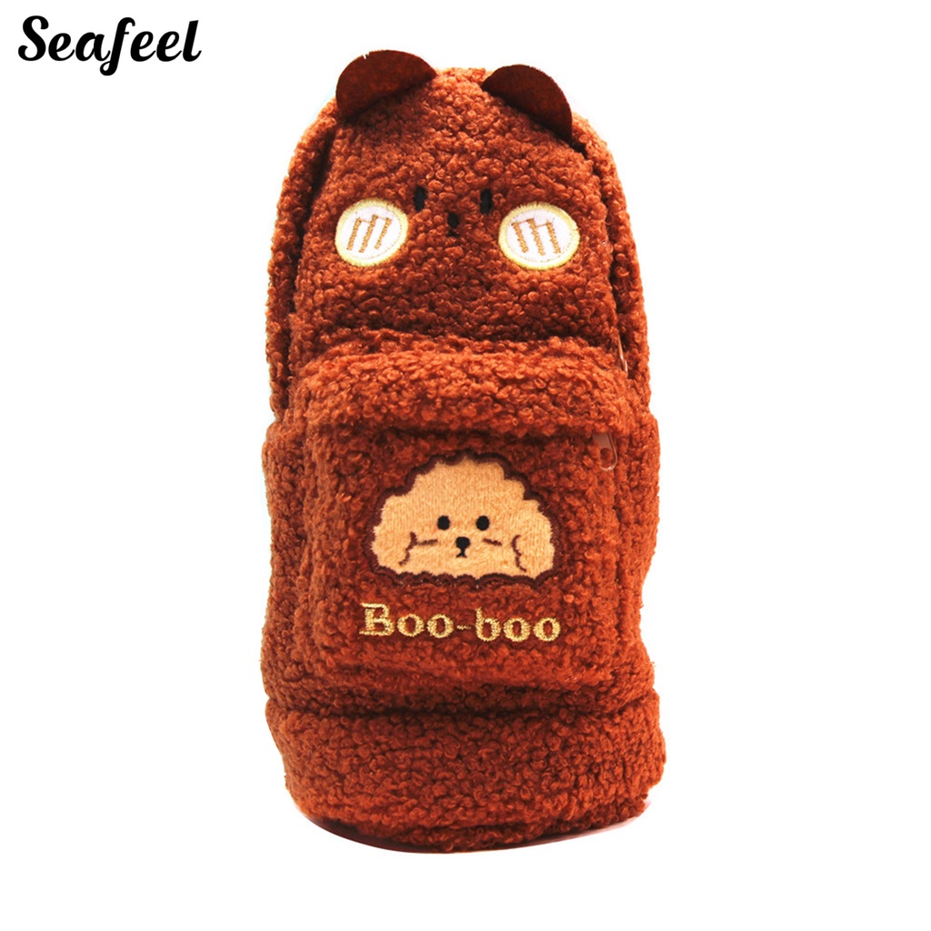 Túi Đựng Bút Lông Xù Chống Mòn Đa Năng Sức Chứa Lớn