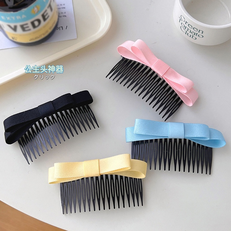 Lược Cài Tóc Đính Nơ Bên Hông Thiết Kế Đơn Giản Cho Nữ