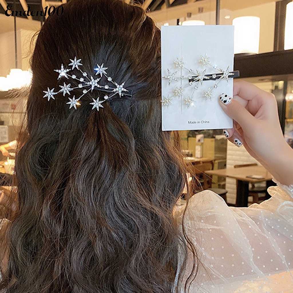 Kẹp Tóc Hình Ngôi Sao Đính Đá Thời Trang Cho Nữ