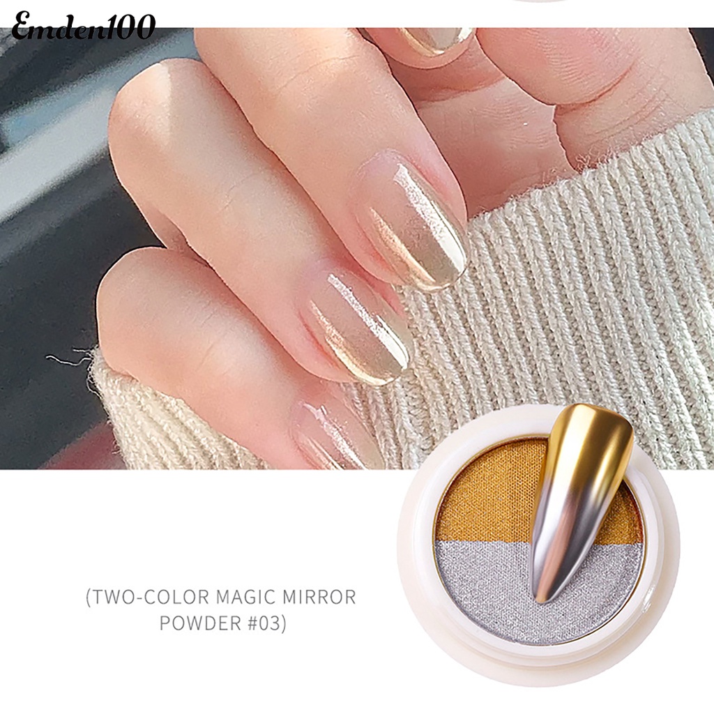 Bột Tráng Gương Hai Màu Sắc Dùng Để Trang Trí Móng Nghệ Thuật