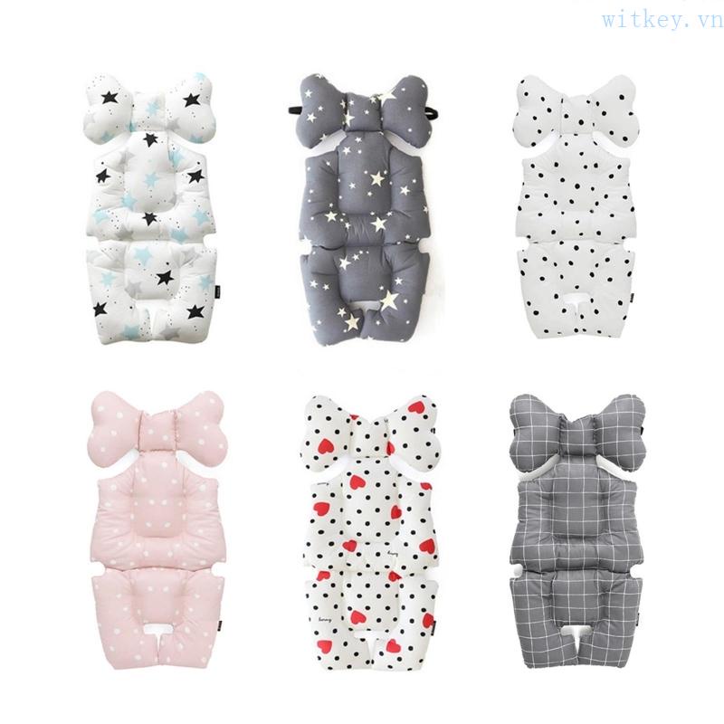 Tấm Lót Xe Đẩy Em Bé Bằng Cotton Mềm Mại Phối Lưới 3D Thoáng Khí