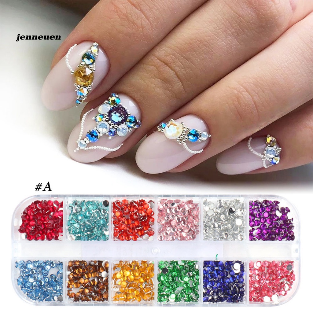 Đá Đính Trang Trí Móng Tay Nghệ Thuật Bằng Nhựa Resin Lưng