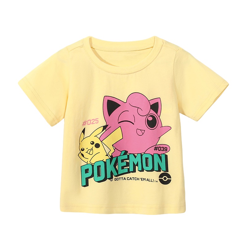 Áo Thun Cotton Ngắn Tay In Hình Gấu Cầu Vồng Phong Cách Mới Cho Bé Gái