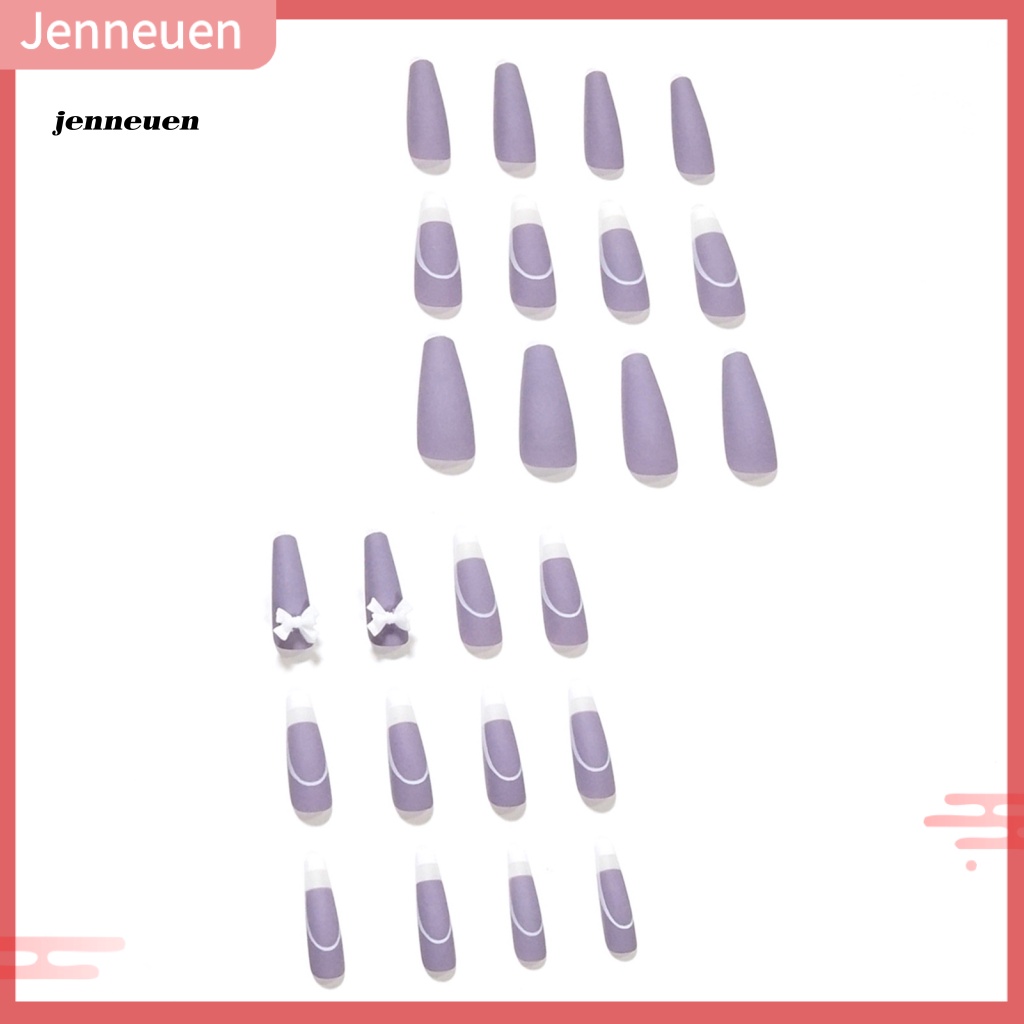 Bộ 24 Móng Tay Giả Bề Mặt Sáng Chống Rách