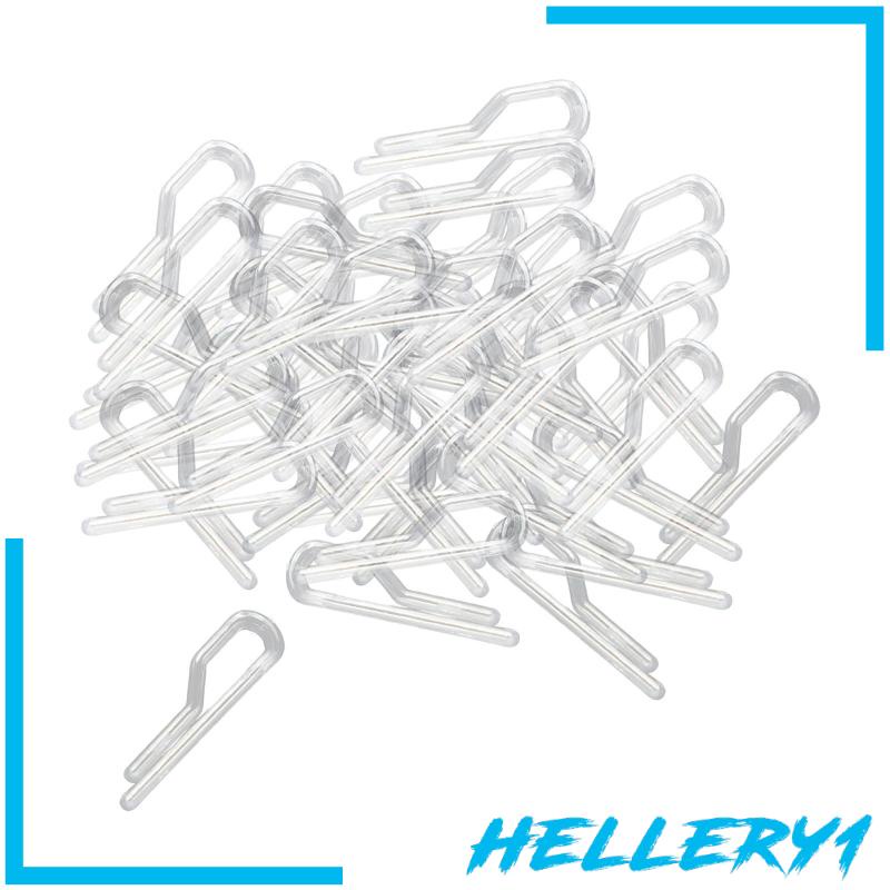 Set 200 Kẹp Cá Sấu Trong Suốt Hình Chữ U Có Thể Tái Sử Dụng Dùng Để Kẹp Quần Áo / Áo Sơ Mi / Áo Sweater
