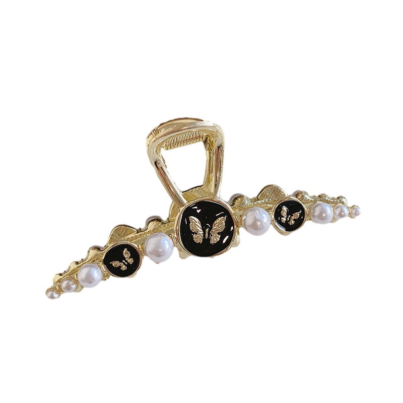 Kẹp Tóc Hình Cá Mập Màu Đen Thanh Lịch Phong Cách Pháp 2023 Cho Nữ