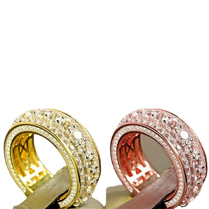 ♥ Nhẫn Tròn Mạ Vàng Hồng 14k Đính Đá Sang Trọng