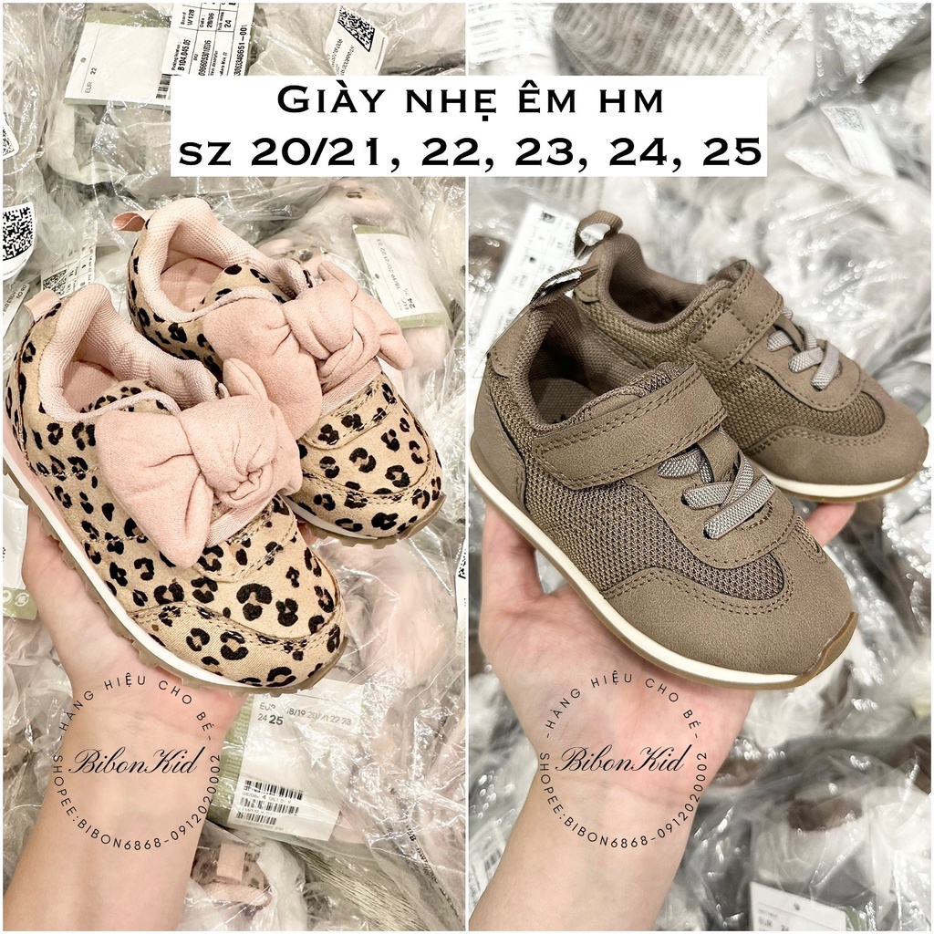 Giầy thể thao nhẹ êm form thường HM JAPAN/ ES từ 20/21, 22, 23, 24, 25